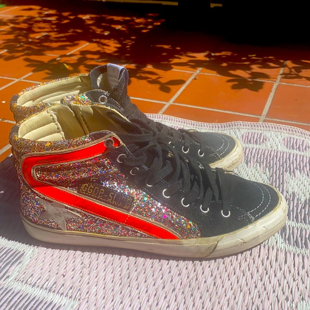 COPY - GOLDEN GOOSE GLITTER SLIDE: size 37 barely worn!